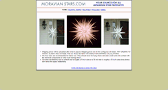 Desktop Screenshot of moravianstars.com